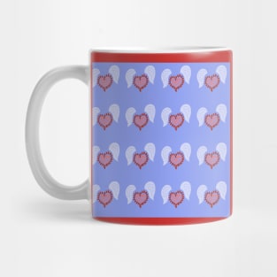 Hearts with Wings Pattern Mug